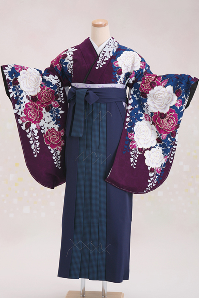 卒業式 袴 セシルマクビー 紫色　紺